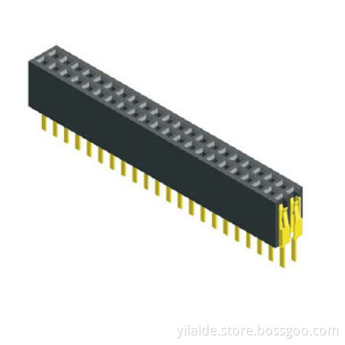 1.27mm Female Connector, LCP/NY6T, Gold/Tin Flash, Packed with Box, Tube or T/R